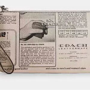Coach Newspaper Print Wristlet NWT! (Sold out in retail stores)